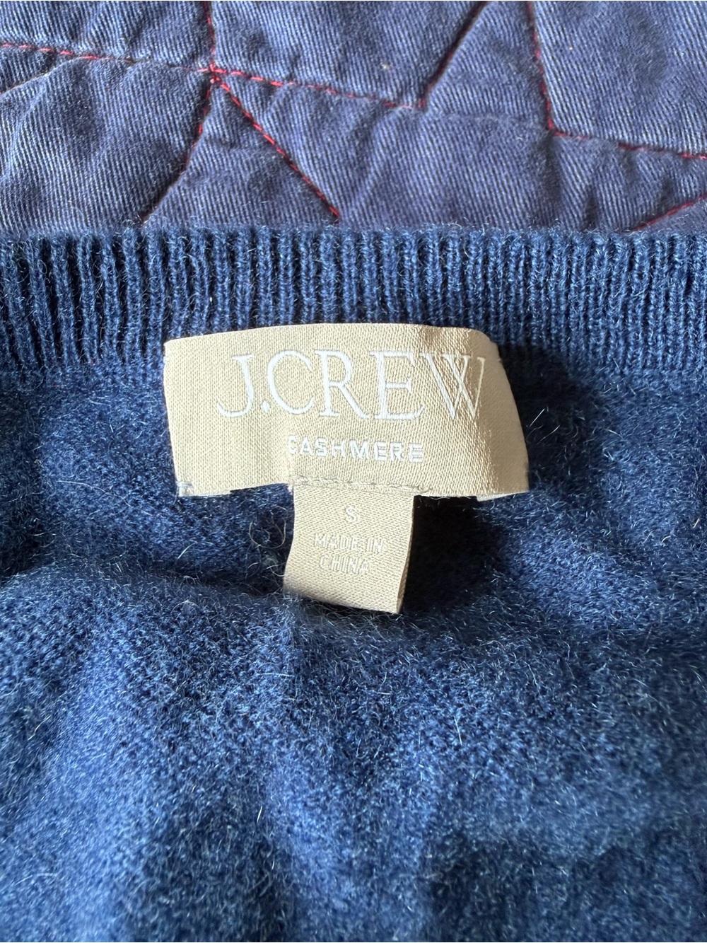 J. Crew 100% Cashmere Navy Relaxed V-Neck Sweater Small - Picture 3 of 5